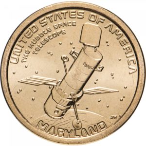 США 1 доллар 2020 P год UNC Космический телескоп "Хаббл", Мэриленд, Американские инновации