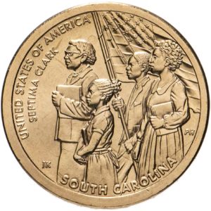США 1 доллар 2020 P год UNC Септима Пуансетт Кларк, Южная Каролина, Американские инновации