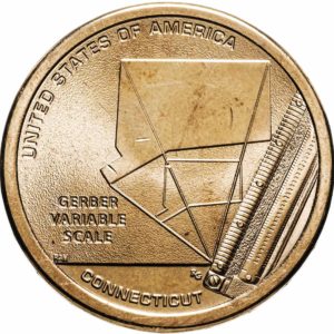 США 1 доллар 2020 P год UNC Переменная шкала Гербера, Коннектикут, Американские инновации