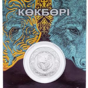 Казахстан 100 тенге 2018 год Небесный волк (в блистере)