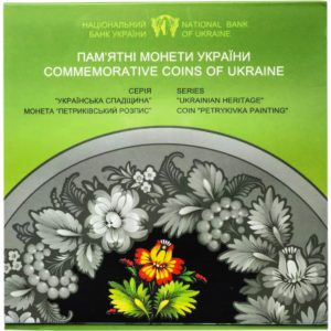 Украина 5 гривен 2016 год Петриковская роспись в сувенирной упаковке
