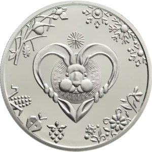 Украина 5 гривен 2023 год BUNC Китайский гороскоп - год кролика