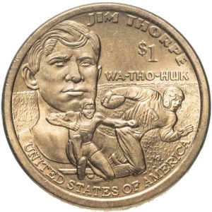 США 1 доллар 2018 D год UNC Джим Торп "Уа-То-Хак" Сакагавея Коренные американцы