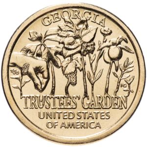 США 1 доллар 2019 D год UNC Сад попечителей, Джорджия, Американские инновации