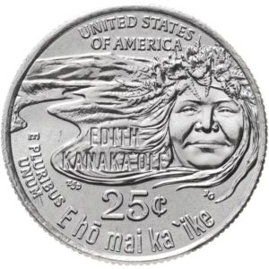 США 25 центов 2023 D год UNC №7 Американские женщины Эдит Канакаоле