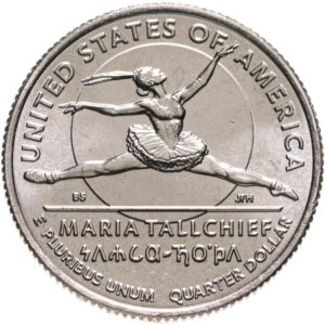 США 25 центов 2023 D год UNC №10 Американские женщины Мария Толчиф