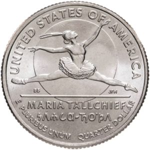 США 25 центов 2023 P год UNC №10 Американские женщины Мария Толчиф