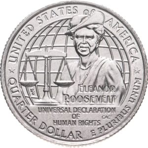 США 25 центов 2023 D год UNC №8 Американские женщины Элеонора Рузвельт