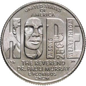 США 25 центов 2024 P год UNC №11 Американские женщины Паули Мюррей