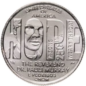 США 25 центов 2024 D год UNC №11 Американские женщины Паули Мюррей