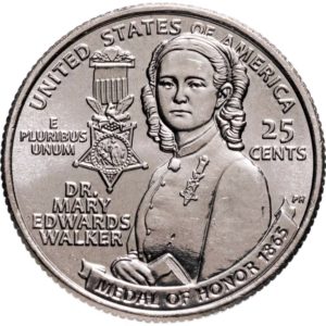 США 25 центов 2024 D год UNC №13 Американские женщины Мэри Эдвардс Уокер