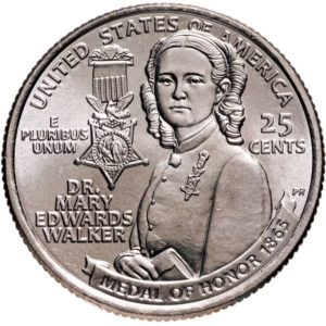 США 25 центов 2024 P год UNC №13 Американские женщины Мэри Эдвардс Уокер