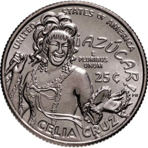 США 25 центов 2024 D год UNC №14 Американские женщины Селия Крус
