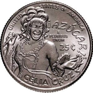 США 25 центов 2024 P год UNC №14 Американские женщины Селия Крус