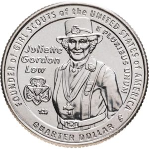 США 25 центов 2025 D год UNC №17 Американские женщины Жюльетта Гордон Лоу