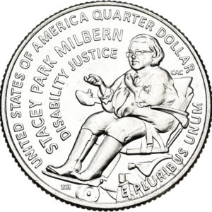 США 25 центов 2025 D год UNC №19 Американские женщины Стейси Парк Милберн