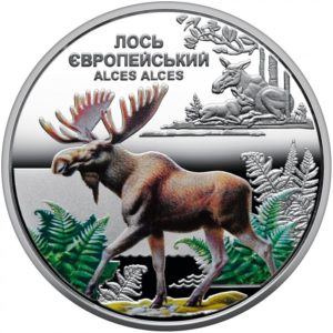 Украина 5 гривен 2025 год BUNC Чернобыльский радиационно-экологический биосферный заповедник - Лось