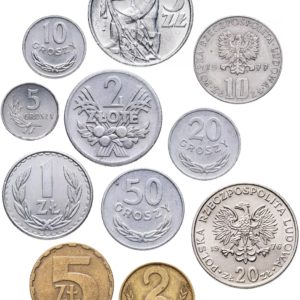 Польша 5 10 20 50 грошей 1 2 5 10 20 злотых 1957-1990 год Набор из 11 монет