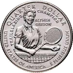 США 25 центов 2025 D год UNC №20 Американские женщины Алтея Гибсон