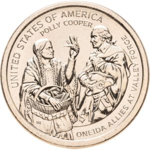 США 1 доллар 2026 P год Полли Купер Сакагавея Коренные американцы UNC UC# 454