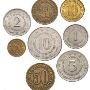 Югославия 5 10 20 50 пара 1 2 5 10 динаров 1965-1981 год Набор из 8 монет