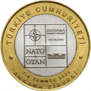 Турция 5 лир 2026 год Саммит НАТО UNC UC# 582